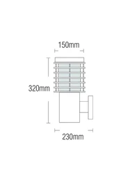 ** Lampă de grădină HL296 075-001-0002 PALMIYE-2 100W E27 HOROZ 2