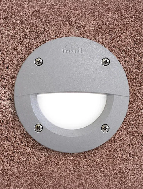 Светильник Fumagalli LETI 100 ROUND EL, цвет серый, опаловый рассеиватель, LED GX53 3Вт, 4000K