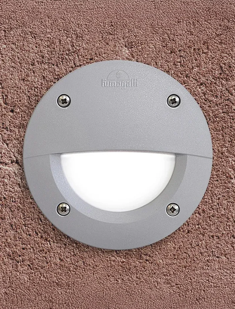 Светильник Fumagalli LETI 100 ROUND EL, цвет серый, опаловый рассеиватель, LED GX53 3Вт, 4000K 2