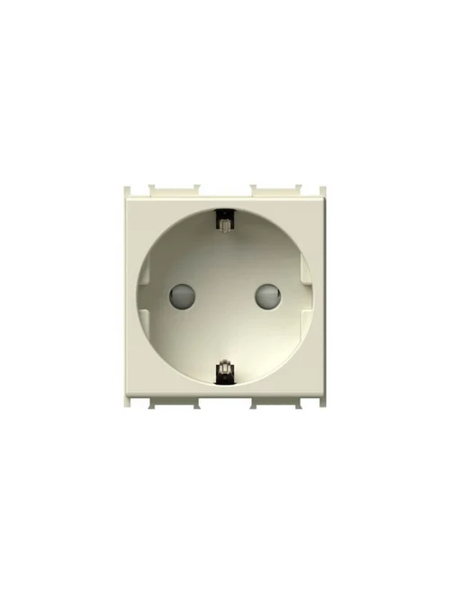 Розетка 2М SCHUKO 2P+E 16А слоновая кость (ivory) (VM10IW-B)
