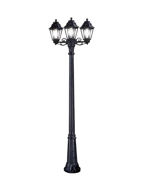 SET Corp de il. ANNA E27 6W 2700K 3L TRANSP + suport ANNA 3L + STÂLP GIGI BISSO negru 2.09M Fumagalli