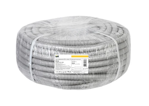 Tub gofrat PVC d 25 cu sârmă (50 m) IEK