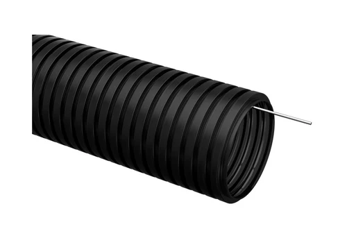 Tub gofrat PND d 25 cu sârmă (50 m) negru IEK