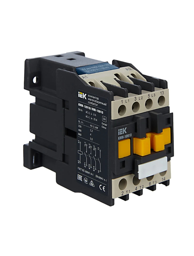 Contactor KMI-10910 9А 230V/ AC3 1ND IEK 2