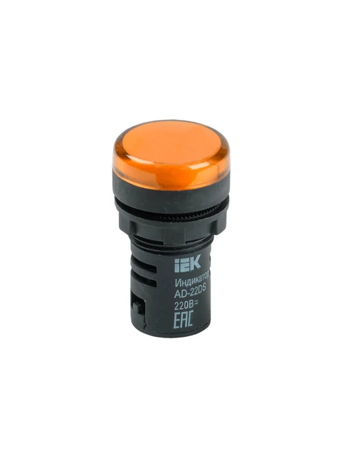 Buton cu LED AD22DS d22mm 230V galben IEK