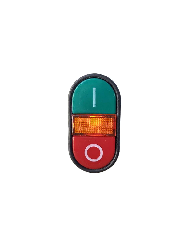 Buton dublu "I-O" APBB-22N d22mm 240V 1NI+1ND neon IEK 2