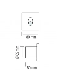 * Felinar de fațadă ERMETIC HL957L ZUMRUT 3W 4000K albHOROZ 2
