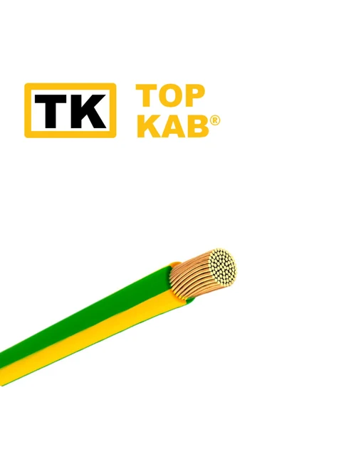 Fir electric PV3 6mm galben-verde TopKab