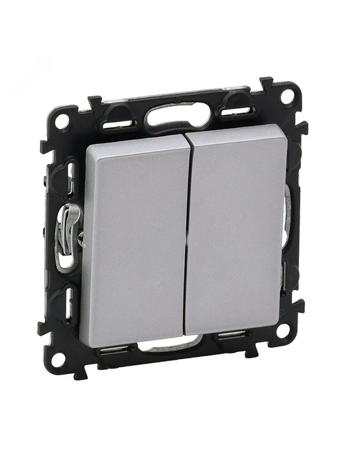 Întrerupător cap-scară dublu 10A 250V (Valena Life aluminiu)