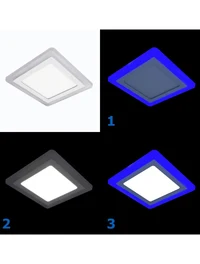 Светодиодный светильник LED PL-US12W4B 12W 6000K / 4W BLUE 2