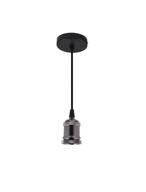 SuspensieJH-138 10cmx1m, E27/1, Metal+PVC Wire, Black Luminaled