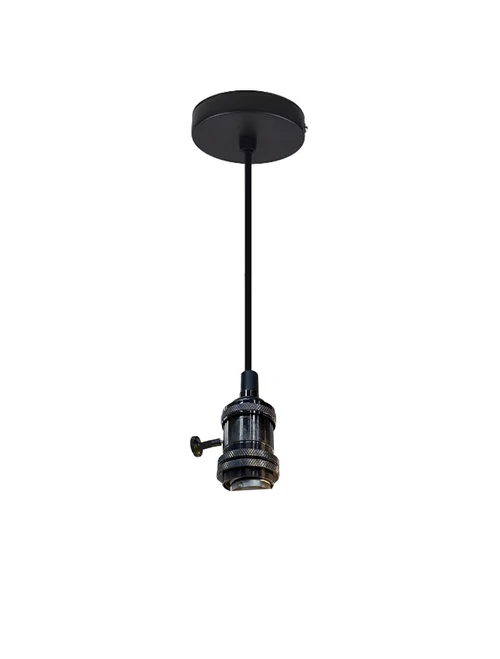 SuspensieJH-139 10cmx1m, E27/1, Metal+Woven Wire, Black