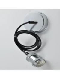 Suspensie JH-140 4.7x6.6x1m, E27/1, Metal+ PVC Wire, Pearl+Black