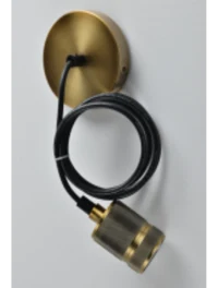 Suspensie JH-145 D5xH7cm, E27/1, Metal+ PVC Wire, Golden+Tan Luminaled