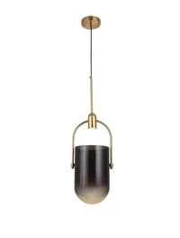 Suspensie LED JH-288 D18x30cm, 5W, Metal+Glass, Smoke Gray
