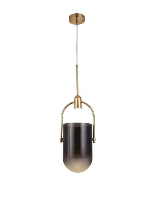 Suspensie Led JH-288 D18x30cm, 5W, Metal+Glass, Smoke Gray