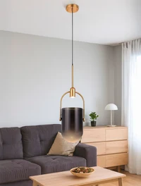 Suspensie LED JH-288 D18x30cm, 5W, Metal+Glass, Smoke Gray 2