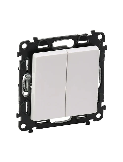 Întrerupător dublu 10A 250V (Valena Life alb)
