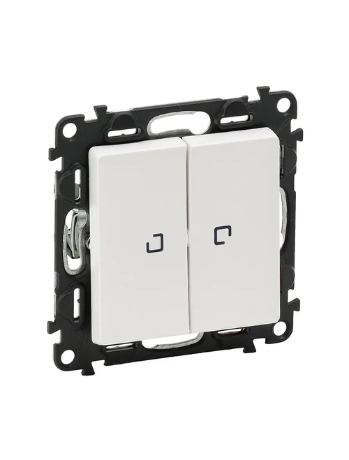 Întrerupător dublu cu 2xLED-uri 10A 250V(Valena Life alb)