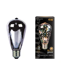 **Bec Led E27 4W 1/10/40 GAUSS Black 3D-Butterfly 2