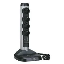 Bloc Multipriză Mobil Vertical 4x2P+T WiFi 2xUSB 1xMicro-USB al-n Legrand