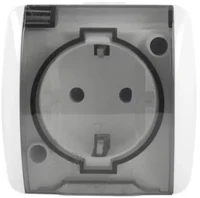 Розетка с крышкой IP20 PT (белая) 504-010200-218 EL-BI ALSU