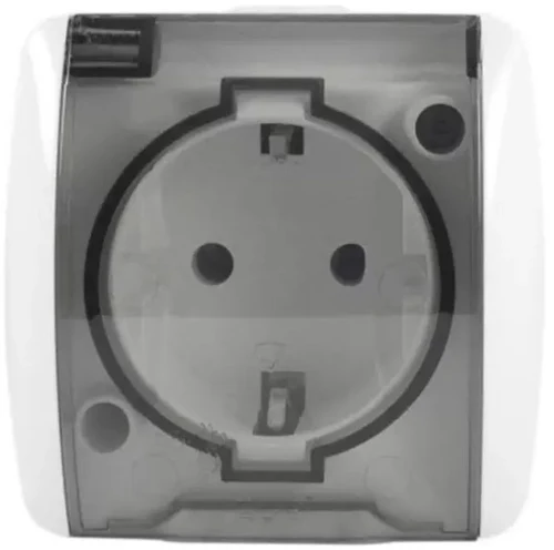 Розетка с крышкой IP20 PT (белая) 504-010200-218 EL-BI ALSU