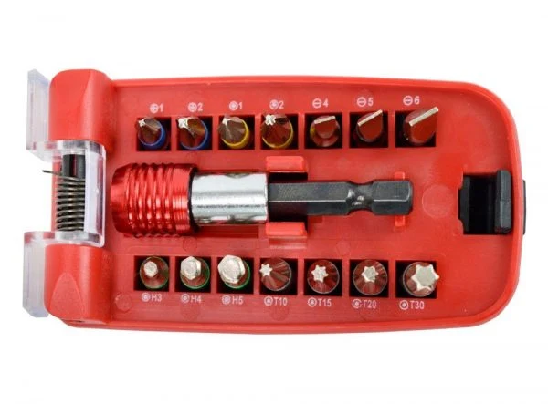 Set biți cu prelungitor magnet 1/4 15 pcs RD 2