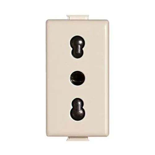 Розетка 2P+ E 10 A 1m Matix бежевая A5180