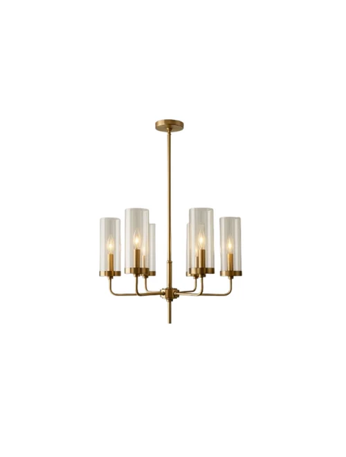 Lustră JH-283 D50x42cm E14/6, Metal+Glass, Amber LuminaLED