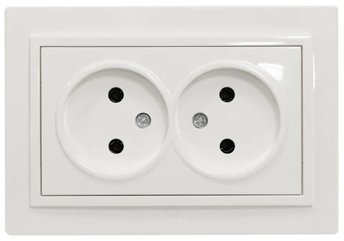 Priză dublă fără CP ST (albă) 500-010200-908 EL-BI ZENA