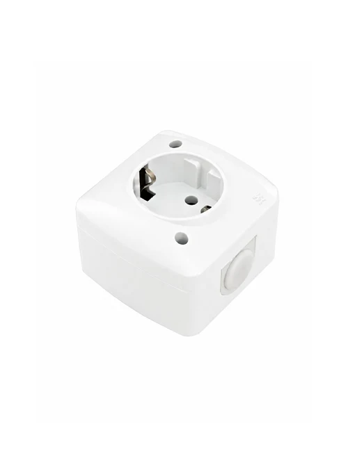 Розетка с заземлением IP20 PT (белая) 504-010200-217 EL-BI ALSU