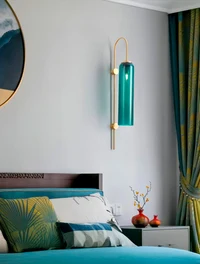 Aplică JH-270 D19xH80cm, E27/1, Metal+Glass,Blue LuminaLED 2