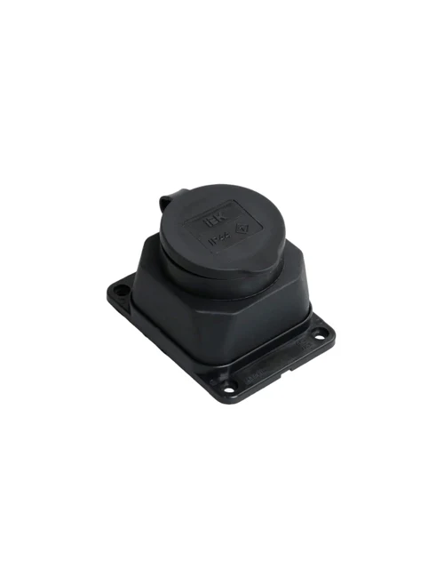 Розетка с крышкой серии OMEGA (1 место) RB13-1-0m, открытая установка, IP44 IEK
