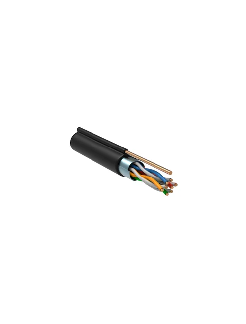 ITK Cablu F/UTP, Cat.5E 4х2х24AWG, LDPE, cu tros metalic 1,2mm, 305m, negru IEK