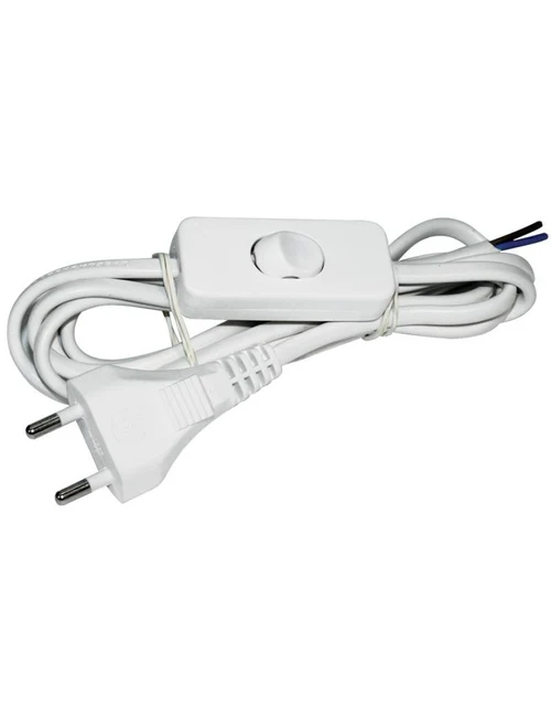 Cablu pentru veioză cu întrerupător 2P, lungime cablu 2m (2x0,75mm2), cod US-1KV, IEK
