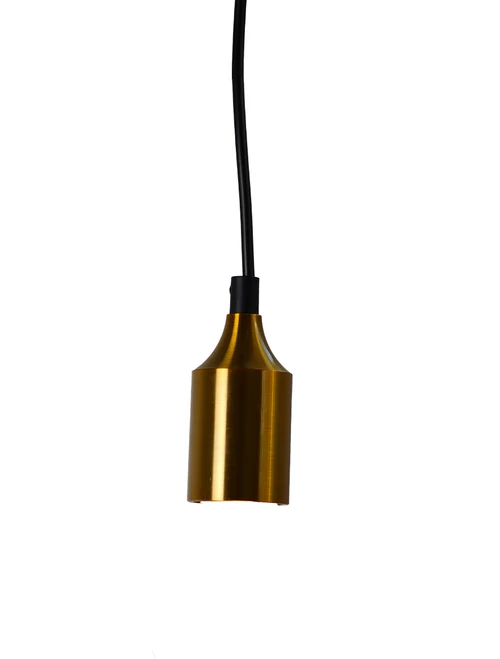 SuspensieJH-141 D4.5xH8.5cm, E27/1, Metal+ PVC Wire, Golden+Tan Luminaled