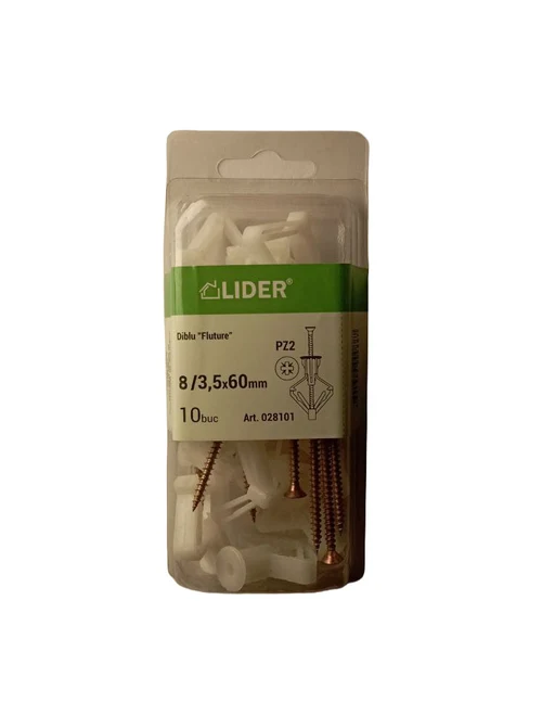 Дюбель "Бабочка" 8/3.5x60 (10 шт.) Lider