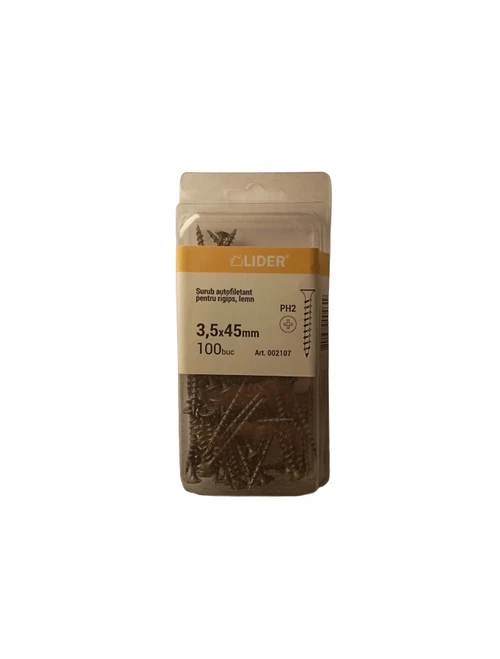 Саморезы для гипсокартона и дерева 3,5x45 (100 шт.) 002107 Lider