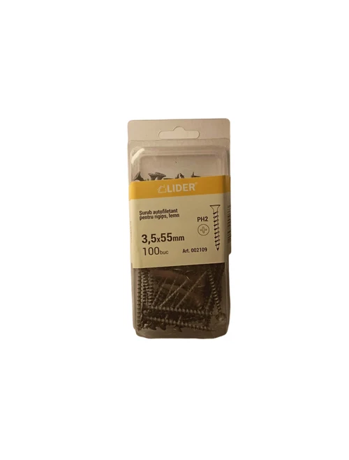 Саморезы для гипсокартона и дерева 3,5x55 (100 шт.) 002109 Lider