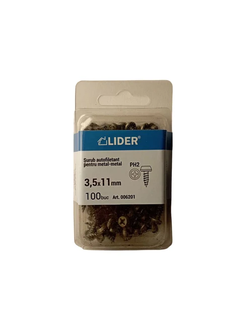 Винт Met-met 0,9 мм 3,5x11 (100 шт.) 006201 Lider