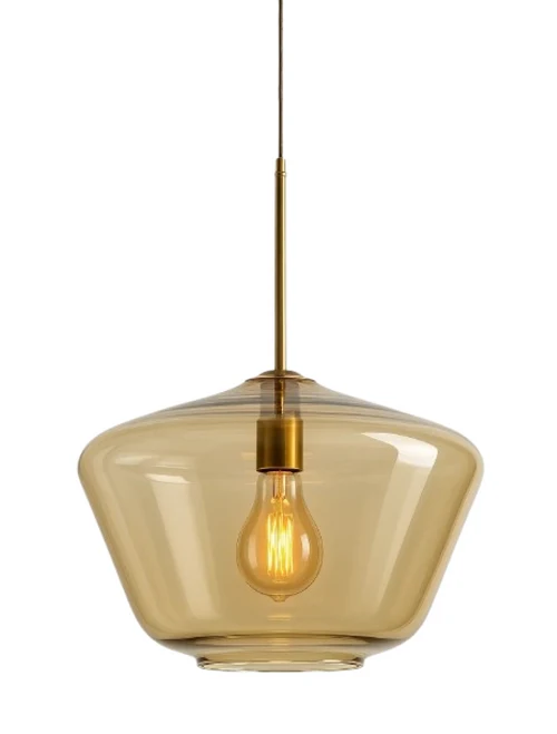 Lustră JH-198 D30xH22cm, E27/1, Metal+Glass, Amber LuminaLED
