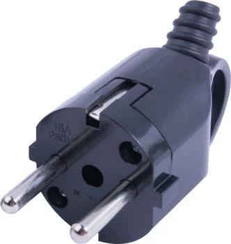 Угловая вилка e.plug.angle.006.16, 16 А, черная, с ручкой E.NEXT