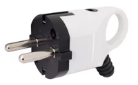 Угловая вилка e.plug.angle.005.16, 16 А, с заземлением, белая, с ручкой E.NEXT