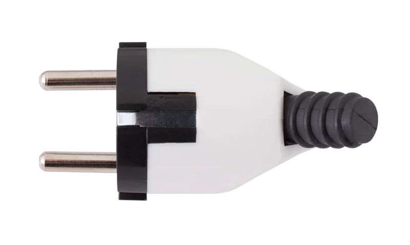 Угловая вилка e.plug.angle.005.16, 16 А, с заземлением, белая, с ручкой E.NEXT 2