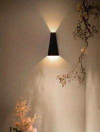Настенный светодиодный светильник MK/SG-F687 2x3Вт 3000K черный IP65 LuminaLED 2