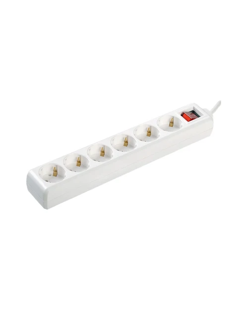Удлинитель U06K-встроенный, 6 розеток, 2Р+ПЭ/5м, 3х1мм2, 16А/250В IEK