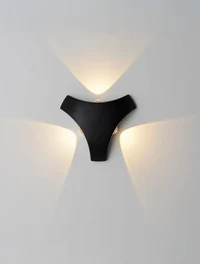 Aplică LED MK/SG-F803A 3x3W 3000K IP65 neagră LuminaLED 2