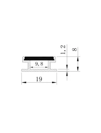 * Profil alum. cu dispersor PMMA opal 19x8mm 2M HL-BAPL009 ELMOS (70buc) 2