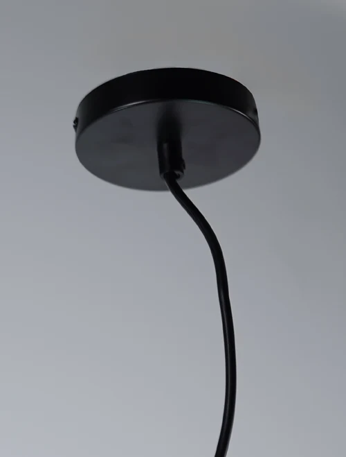 Suspensie JH-150 D4xH7cm, E27/1, Metal+ PVC Wire, Black Luminaled